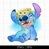 Stitch With Yellow Flowers Watercolor Png