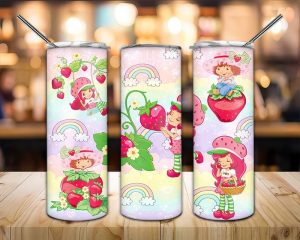 Strawberry Girl Tumbler Png