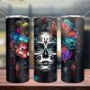 Sugar Skull Flowers Mexican Tumbler Png