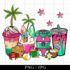 Summer Beach Vacation Coffee Cups Png