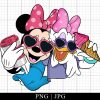 Summer Minnie And Duck Watercolor Png Files