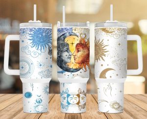 Sun And Moon Boho 40 Oz 2 Piece Tumbler Wrap