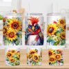 Sunflower Chickens 40 Oz 2 Piece Tumbler Wrap