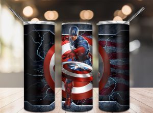 Super Hero Captain America Tumbler Png 20oz Skinny Tumbler Png