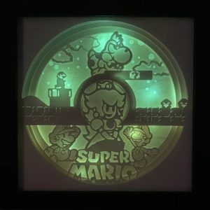 Super Mario 3D Paper Cut Light Box Template