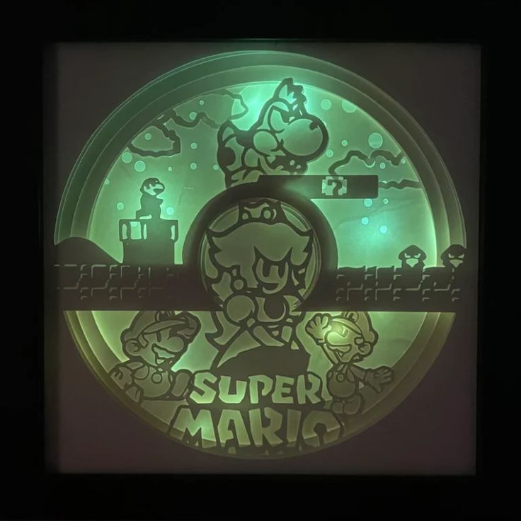 Super Mario 3D Paper Cut Light Box Template Super Mario 3D Paper Cut Light Box Template