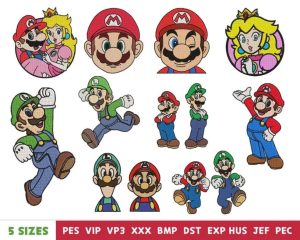 Super Mario Embroidery Designs