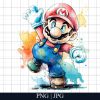 Super Mario Game Watercolor Png Files