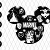 Superhero Collage Mouse Mickey Marvel Svg File