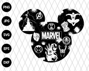 Superhero Collage Mouse Mickey Marvel Svg File