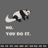 Swoosh Panda Embroidery Design