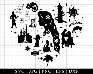 Tangled Repunzel Svg Rapunzel Clipart Silhouette