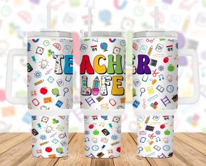 Teacher Life 40 Oz 2 Piece Tumbler Wrap 2