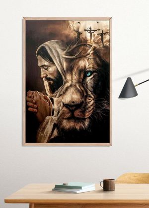 The Lion Of Judah Jesus Christ Poster Print, Digital Poster Wall Art