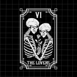 The Lovers Tarot Card Svg, Skeletons Svg