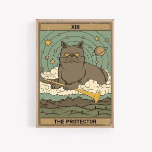 The Protector Tarot Card Poster Print, Digital Poster Wall Art