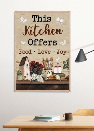 This Kitchen Offers Food Love Joy Poster Print