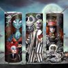 Tim Burton Characters Horror Halloween Tumbler Png 20oz Skinny Tumbler Png