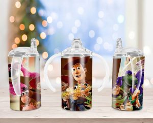 Toy Story Characters Sippy Cup Sublimation Design