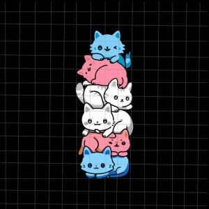 Transgender Pride Cat LGBT Trans Flag Cute Cats Pile Svg