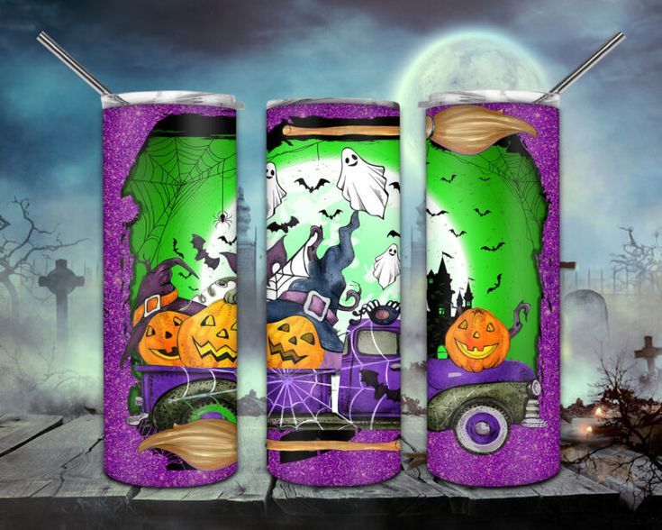 Trick Or Treat Truck Tumbler Wrap, Pumpkin Truck Halloween Tumbler Trick Or Treat Truck Tumbler Wrap, Pumpkin Truck Halloween Tumbler