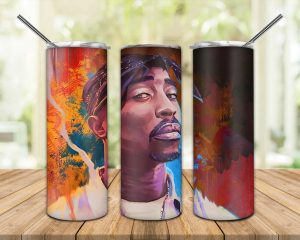 Tupac Rap Hiphop Tumbler Png 20oz Skinny Tumbler Png