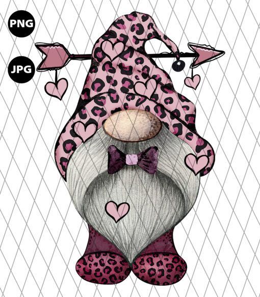 Valentine Gnome Leopard Png Valentine Gnome Leopard Png