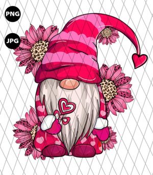Valentine Gnome Sunflower Png