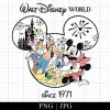Walt Disney World Mickey And Friends Retro Png