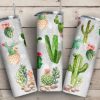 Watercolor Cactus Tumbler PNG
