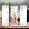 Watercolor Castle Magic Kingdom Tumbler Png
