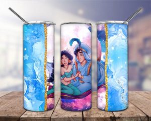 Watercolor Jasmine Tumbler Png