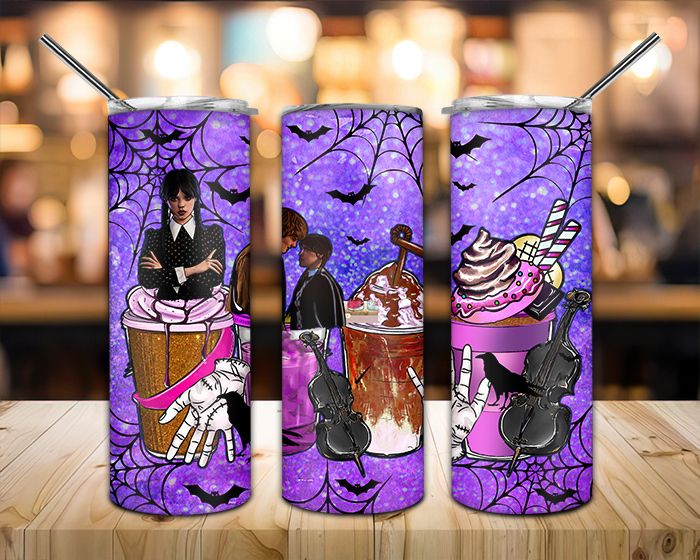 Wednesday Addams Purple Tumbler Png Wednesday Addams Purple Tumbler Png