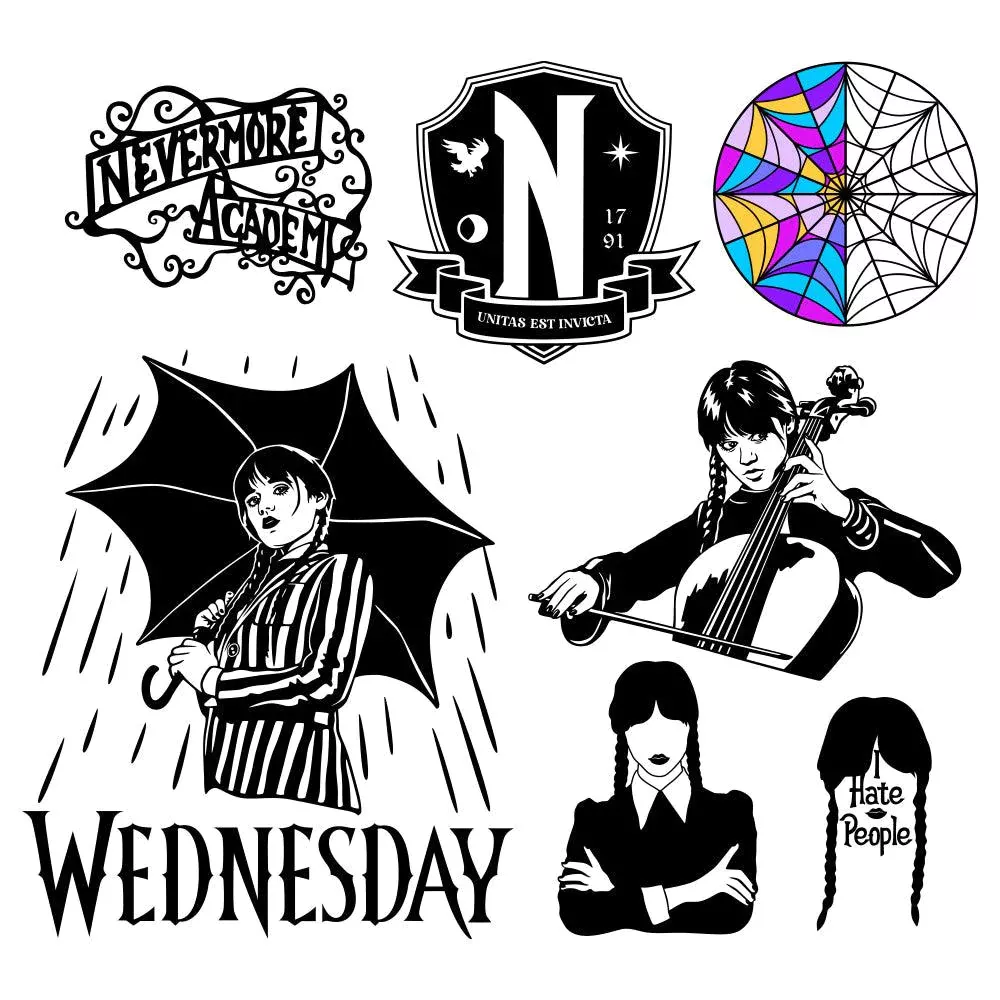 Wednesday Addams svg, The Addams Family SVG Wednesday Addams svg, The Addams Family SVG