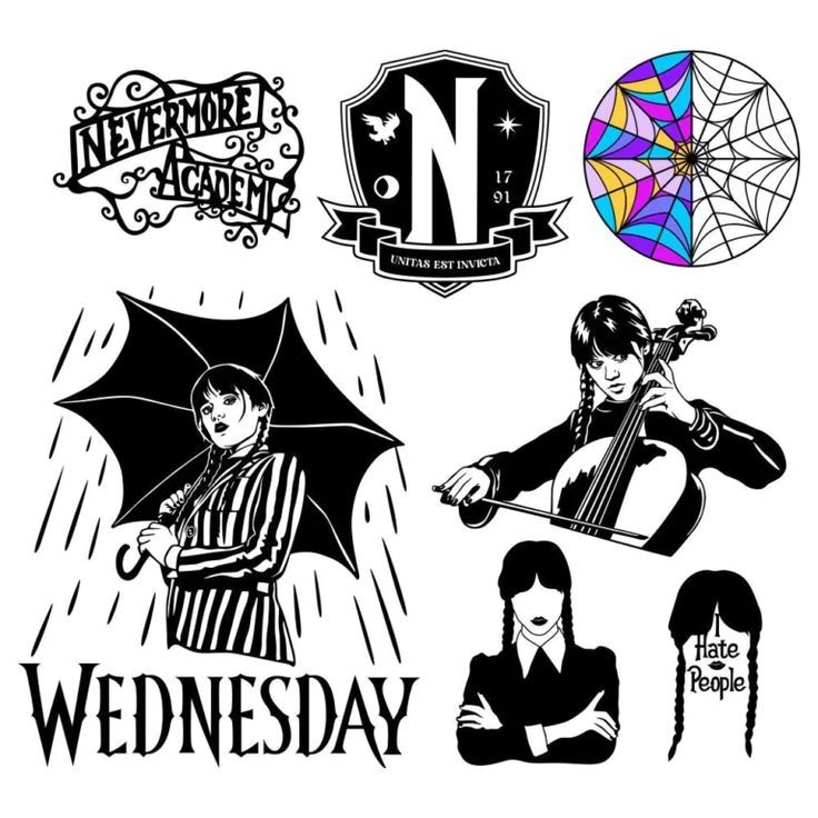 Wednesday Addams svg, The Addams Family SVG Wednesday Addams svg, The Addams Family SVG