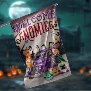 Welcome Gnomies Garden Flag – 12×18 Garden Flag