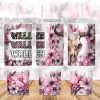 Western Country Bull Skull Floral 40 Oz 2 Piece Tumbler Wrap