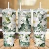 White Greenery Floral 40 Oz 2 Piece Tumbler Wrap
