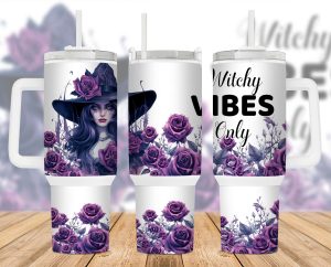 Witchy Vibes Only 40 Oz 2 Piece Tumbler Wrap