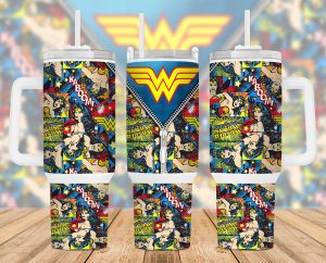 Wonder Woman 40 Oz 2 Piece Tumbler Wrap