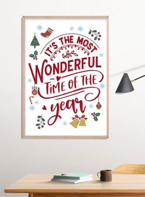 Wonderful Time of the Year Poster Print, Digital Poster Wall Art