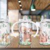 Woodland Animals Straight Sippy Cup Sublimation Design