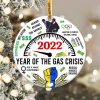 Year of The Gas Crisis Ornament Png, Round Christmas Ornament