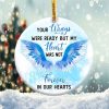 Your Wings Were Ready Ornament Png, Round Christmas Ornament