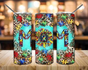 Autism Mom Tumbler PNG