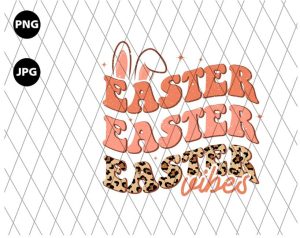 Easter Vibes Retro Png