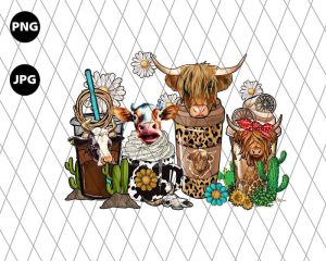 Highland Cow Coffee Cup Png