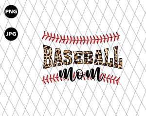 Leopard Baseball Mom Png