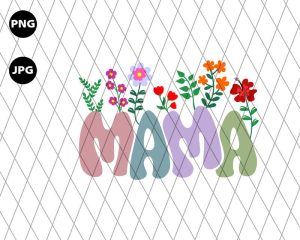 Mama Flower Boho Png