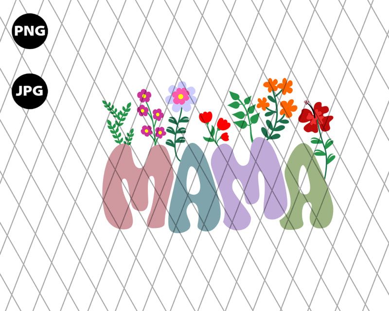 Mama Flower Boho Png Mama Flower Boho Png